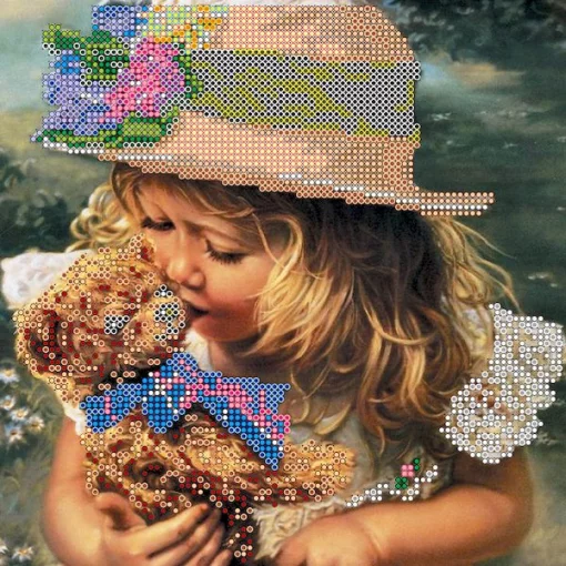 Схема під вишивку бісером "Улюблена іграшка" 