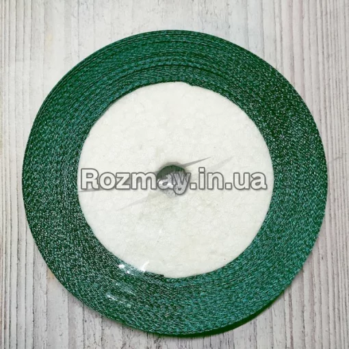 Стрічка атласна смарагдова