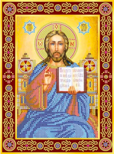Схема під вишивку бісером &quot;Вінчальна пара. Ісус&quot; 