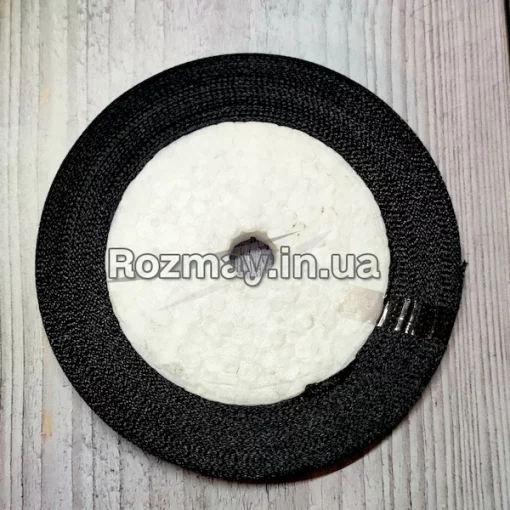 Стрічка атласна чорна
