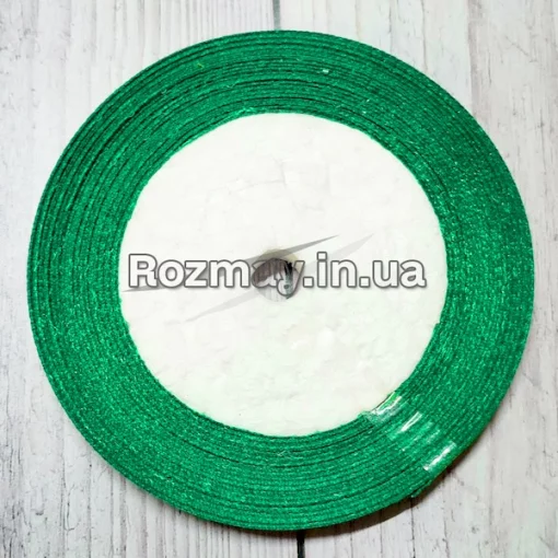 Стрічка атласна зелена