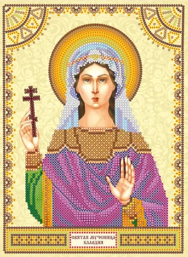 Схема під вишивку бісером &quot;Св. Клавдія&quot; 