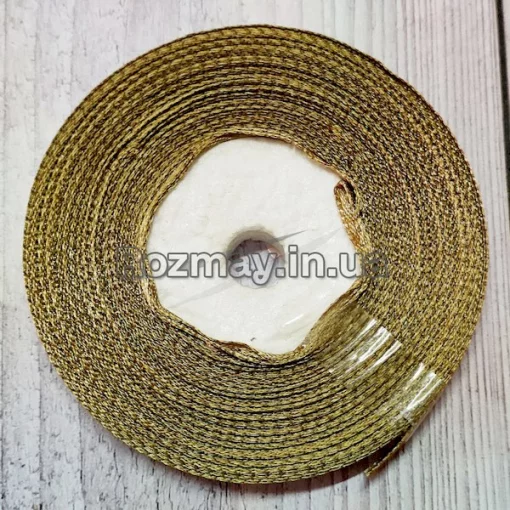 Стрічка атласна темно-бежева 
