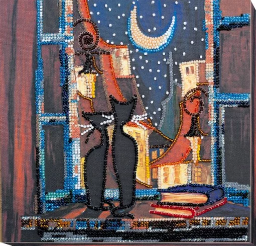 Набір для вишивки бісером &quot;Кицькі у віконці&quot; 