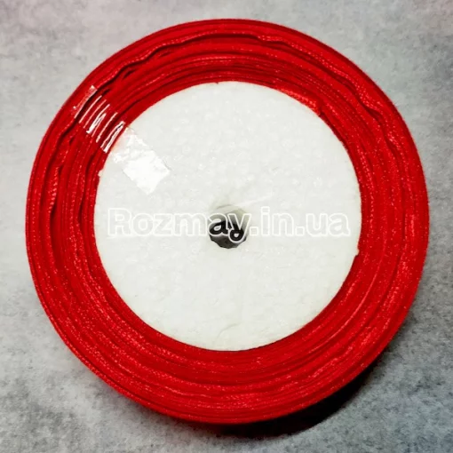 Стрічка атласна червона