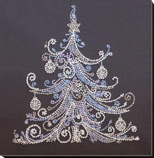 Набір для вишивки бісером &quot;Ялинка срібло&quot; 