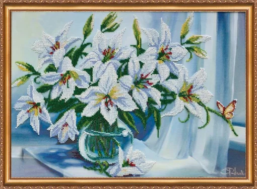 Набір для вишивки бісером &quot;Білі лілеї&quot; 