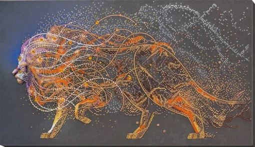 Набір для вишивки бісером "Золотий лев" 