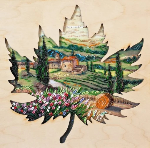 Набір для вишивки бісером &quot;Сонце Тоскани&quot; (з дерев'яною рамкою)