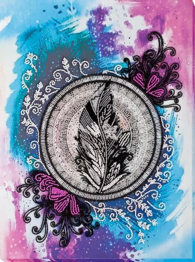 Набір для вишивки бісером &quot;Мандала перо&quot; 