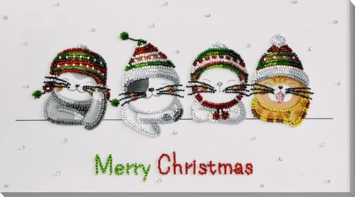 Набір для вишивки бісером &quot;Святкові котики&quot; 