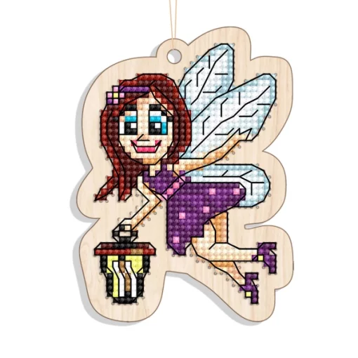 Новорічна іграшка підвіс на ялинку &ndash; Фея Вайлетдрес FNGi-007