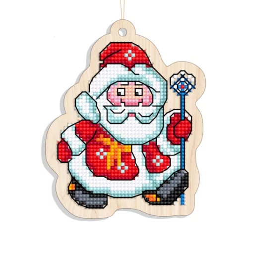 Новорічна іграшка підвіс на ялинку &ndash; Дід Мороз поспішає FNGi-014