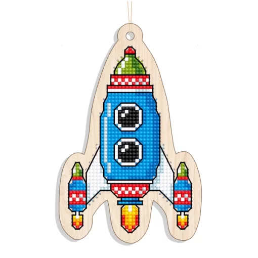 Новорічна іграшка підвіс на ялинку &ndash; Ракета FNGi-037
