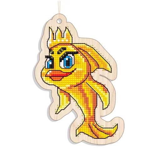 Новорічна іграшка підвіс на ялинку &ndash; Золота рибка (2) FNGi-039