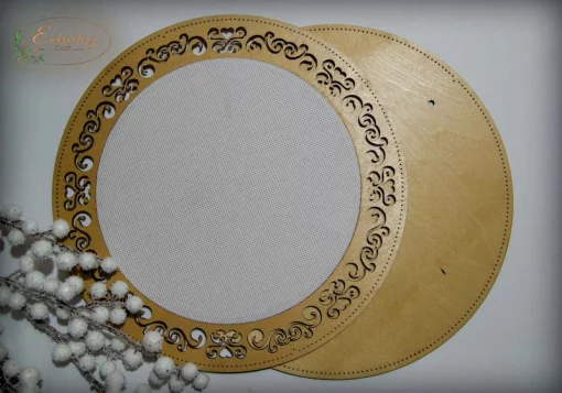 Рамка кругла з натягнутою канвою 31*31/23*23 ТМ Embroidery Craft RKd-002