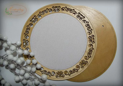 Рамка кругла з натягнутою канвою 23*23/17*17 ТМ Embroidery Craft RKd-005