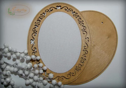 Рамка овальна з натягнутою канвою 24*31/23*16 ТМ Embroidery Craft ROd-003