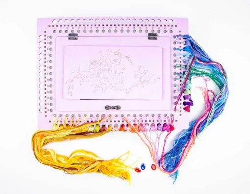 Органайзер-парковка з отворами для намотки ниток Фея ТМ Embroidery Craft Органайзер під процес 35х26х6 66 отворів лаванда OG-078