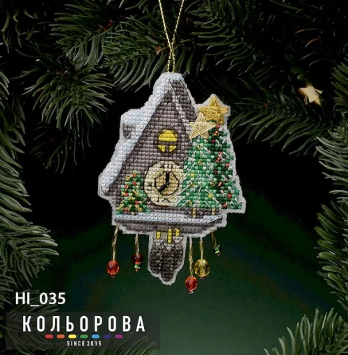 Новорічна іграшка на пластиковій основі НІ_035 "Святковий час"