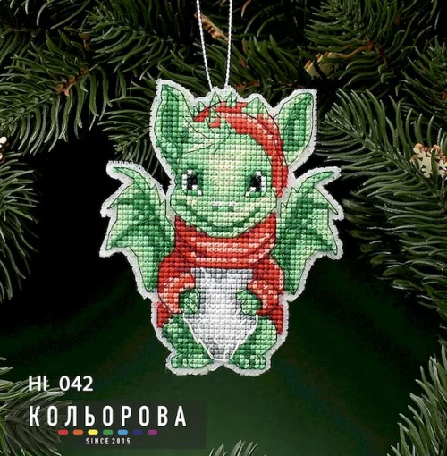 Новорічна іграшка на пластиковій основі НІ_042 &quot;Милий бешкетник&quot;