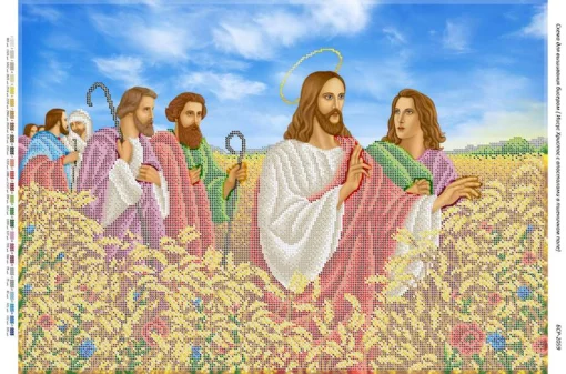 Ісус Христос з апостолами на пшеничному полі 