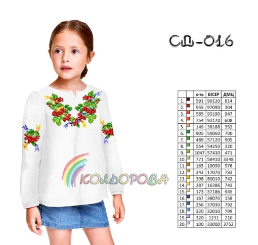 Сорочка дитяча (дівчатка 5-10 років) СДД-016