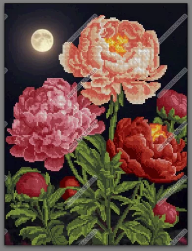 Півонії в північному сяйві, А3-К-095