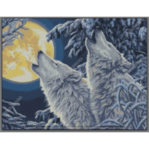 Вовки в зимовому лісі, А2-Т-049